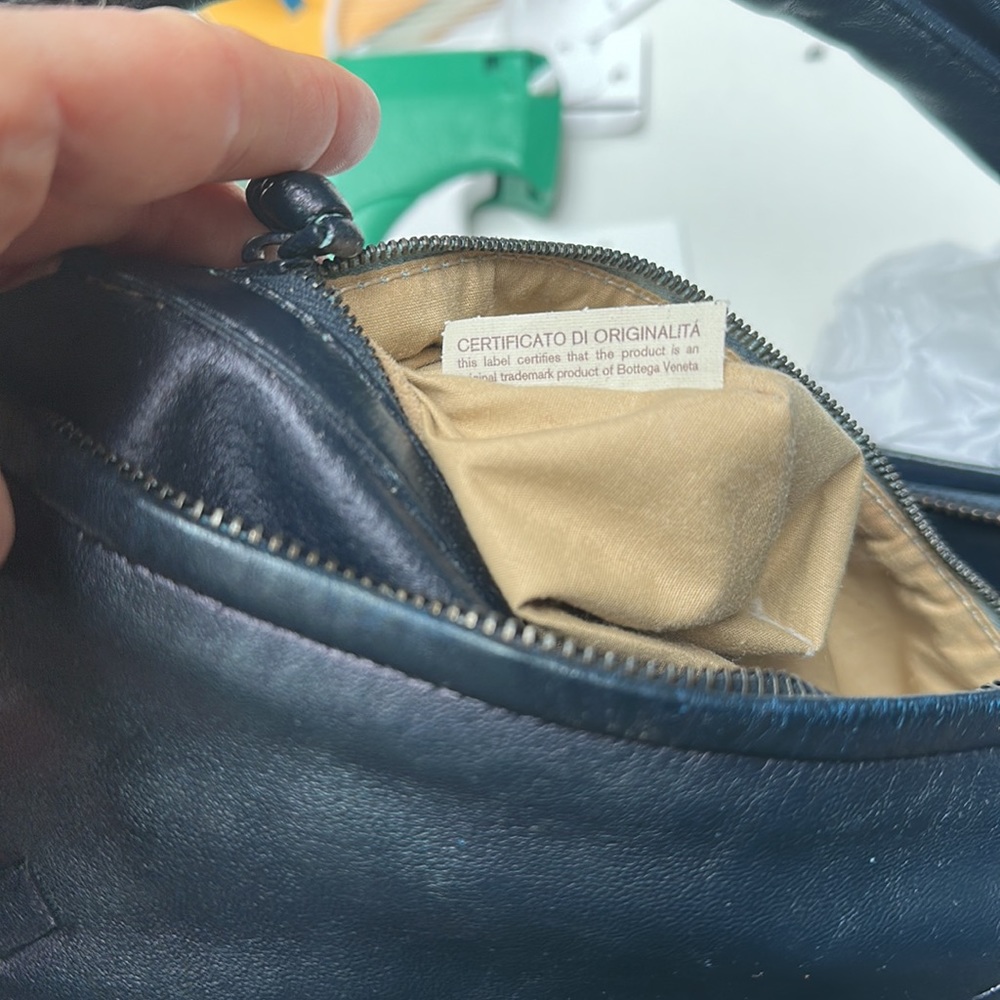 Bottega Veneta Navy Leather Hobo Bag - Picture 9 of 11